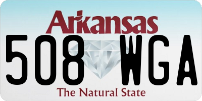 AR license plate 508WGA