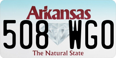 AR license plate 508WGO
