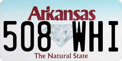 AR license plate 508WHI