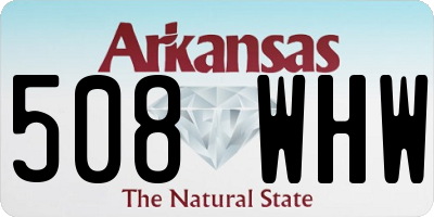 AR license plate 508WHW
