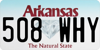 AR license plate 508WHY