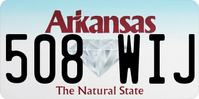 AR license plate 508WIJ