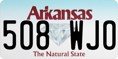AR license plate 508WJO