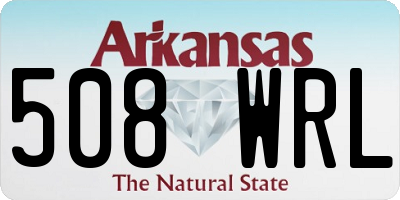 AR license plate 508WRL