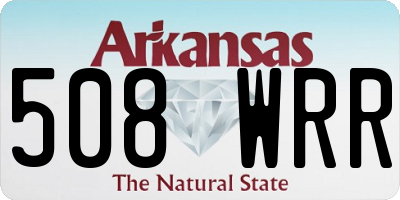 AR license plate 508WRR