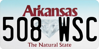 AR license plate 508WSC