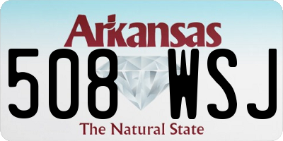 AR license plate 508WSJ