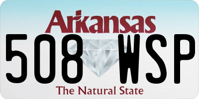 AR license plate 508WSP