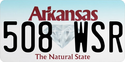AR license plate 508WSR