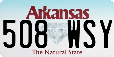 AR license plate 508WSY