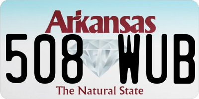 AR license plate 508WUB