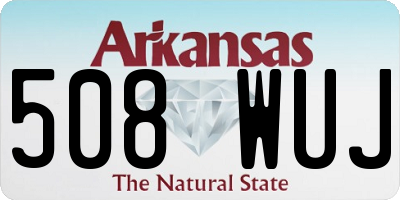 AR license plate 508WUJ