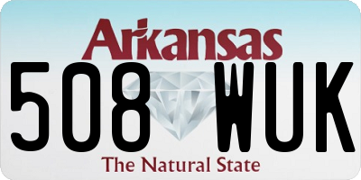 AR license plate 508WUK