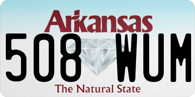 AR license plate 508WUM