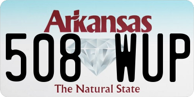 AR license plate 508WUP