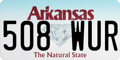 AR license plate 508WUR