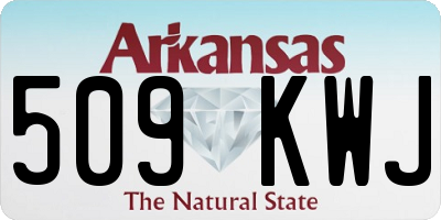 AR license plate 509KWJ
