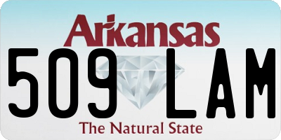 AR license plate 509LAM
