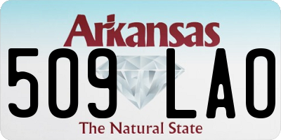 AR license plate 509LAO