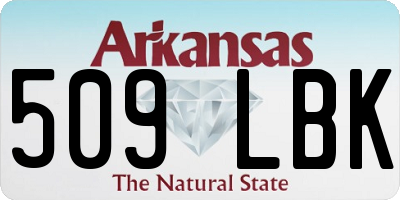 AR license plate 509LBK