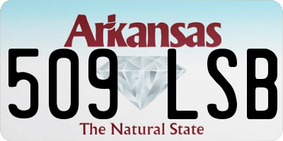 AR license plate 509LSB