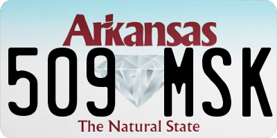 AR license plate 509MSK