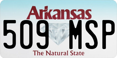 AR license plate 509MSP