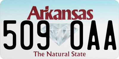 AR license plate 509OAA