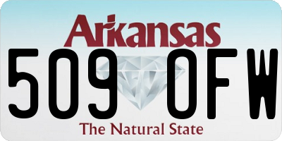 AR license plate 509OFW
