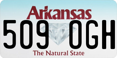 AR license plate 509OGH