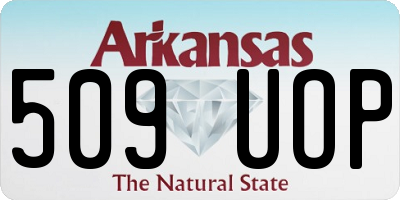 AR license plate 509UOP