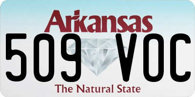 AR license plate 509VOC
