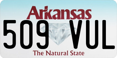 AR license plate 509VUL
