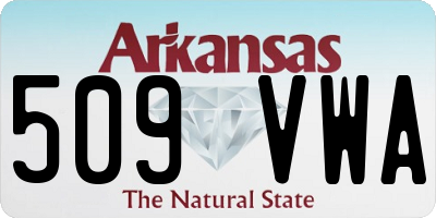 AR license plate 509VWA