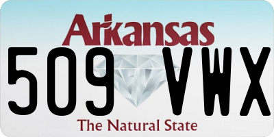 AR license plate 509VWX