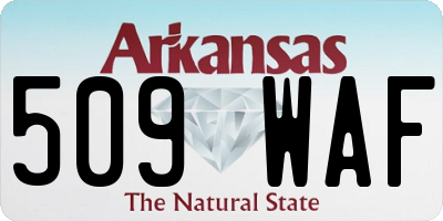 AR license plate 509WAF
