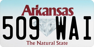 AR license plate 509WAI