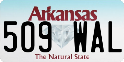 AR license plate 509WAL
