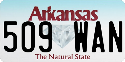 AR license plate 509WAN