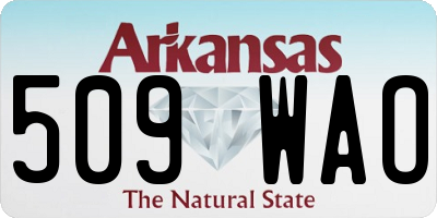 AR license plate 509WAO