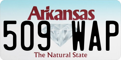 AR license plate 509WAP