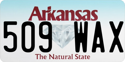 AR license plate 509WAX