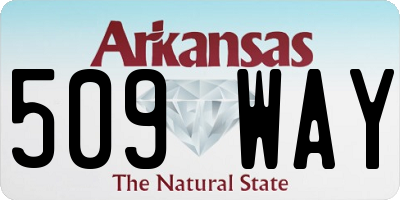 AR license plate 509WAY