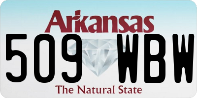 AR license plate 509WBW
