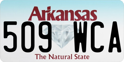 AR license plate 509WCA