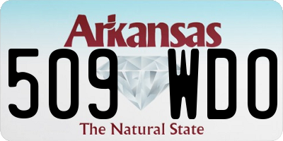 AR license plate 509WDO
