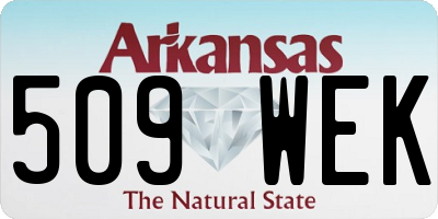 AR license plate 509WEK