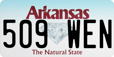 AR license plate 509WEN