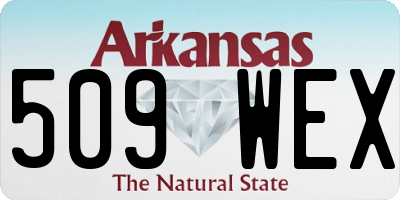 AR license plate 509WEX