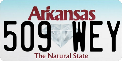 AR license plate 509WEY
